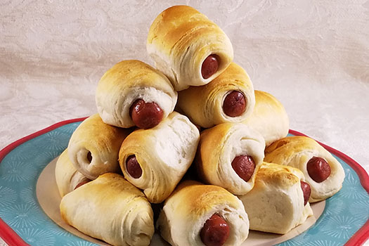 Pigs in the Blanket are quick to make.