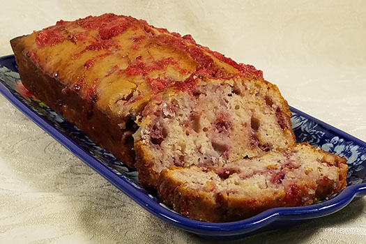 Strawberry Bread with Simple Glaze Recipe