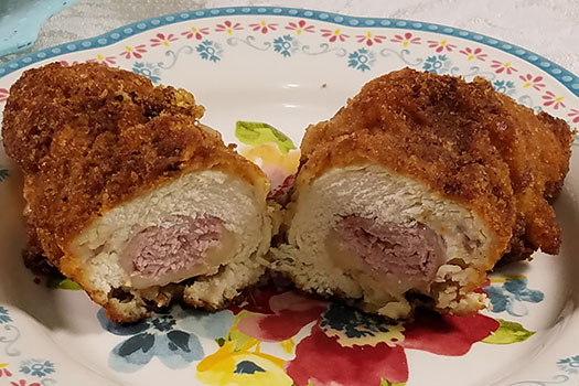 Step by step guide to cooking Chicken Cordon Bleu.